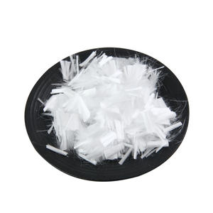 Virgin PET Monofilament Fiber White 3-25mm Polyester Concrete Fiber 